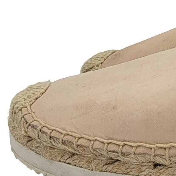 Soludos Pale Peach Leather Espadrilles Slip-Ons Shoes - Size 8 - Picture 6 of 10